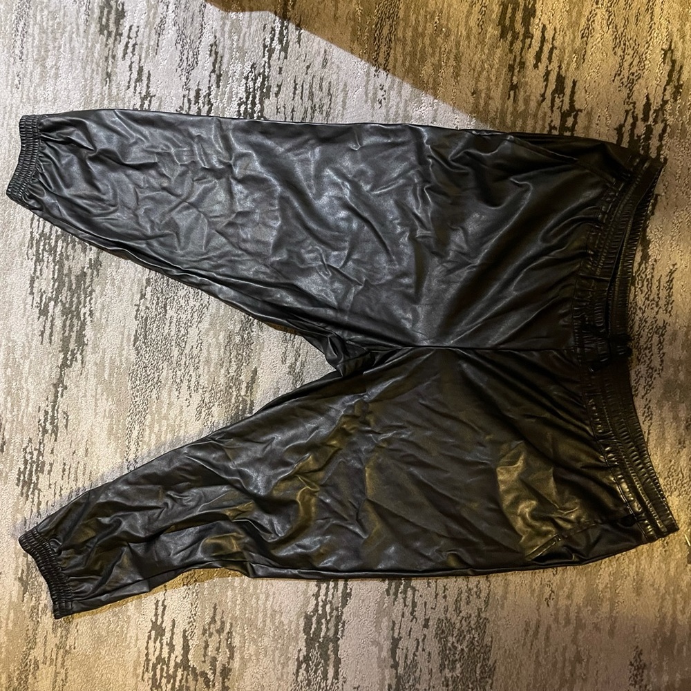 Black leather pants
